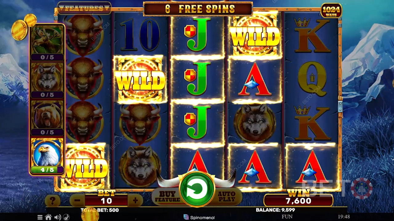 Score 3+ Scatter symbols for Free Spins or Bonus Game action