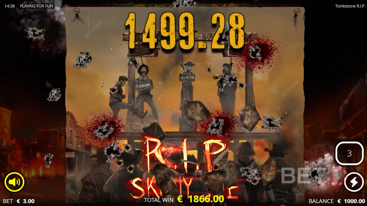 Score big in Tombstone RIP pokie machine