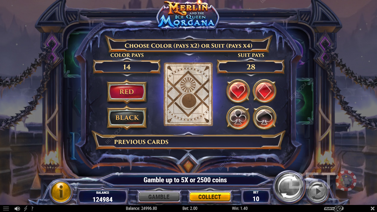 Boost your wins with the ripper Gamble feature in this frosty pokie