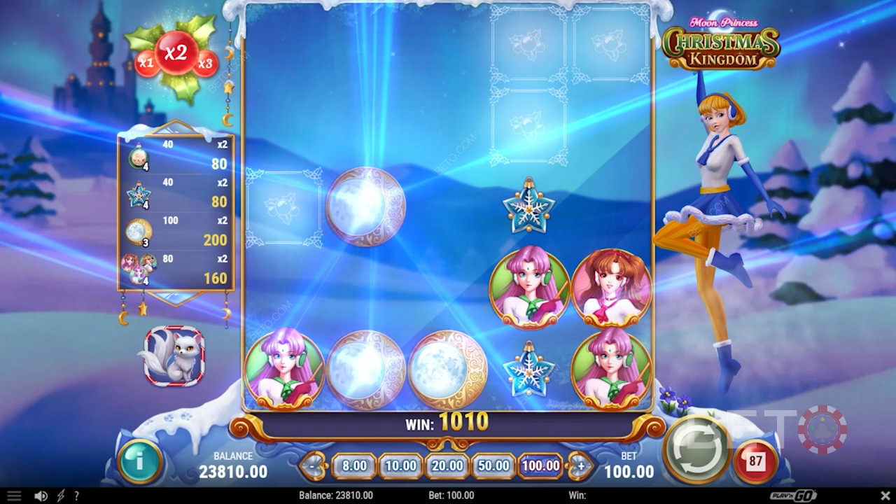 Festive Ripper Bonus in Moon Princess Xmas Kingdom