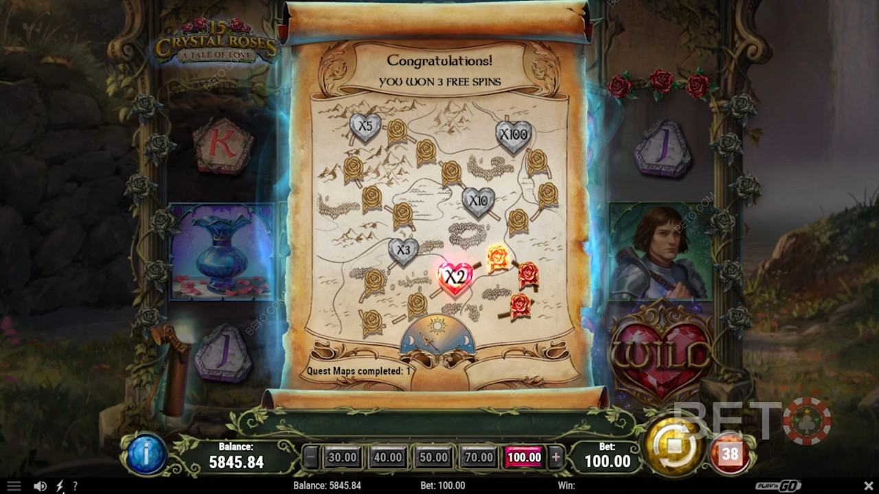 Boost your Multiplier Wilds in Free Spins by advancing through the map
