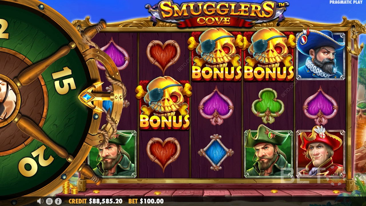 Bonus bonanza in Smugglers Cove online pokie