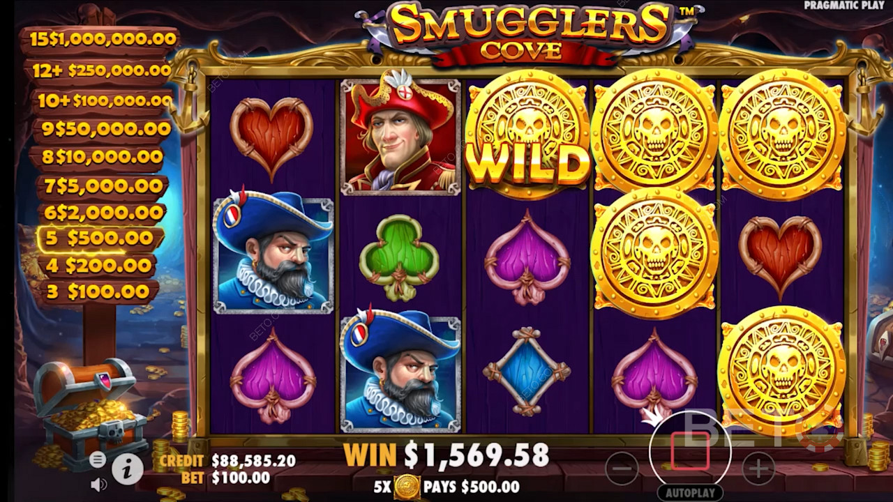 Colossal icons in Smugglers Cove pokies