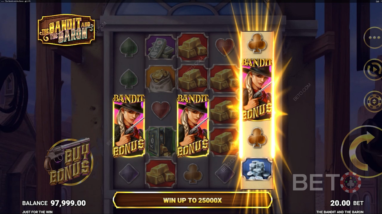 Score 3 Scatter symbols to unlock the Bushranger Bonus and win big