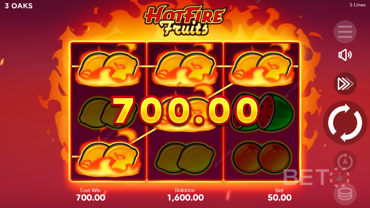 Hot Fire Fruits Review by BETO Pokies