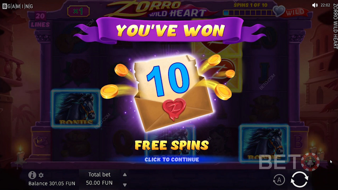 Zorro Wild Heart: 10 Free Pokies Spins
