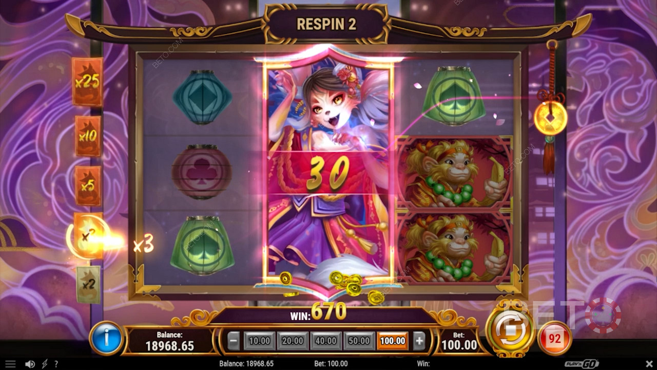 Score big with the Inari Stacked Wild and nab Respins in the Tale of Kyubiko pokie