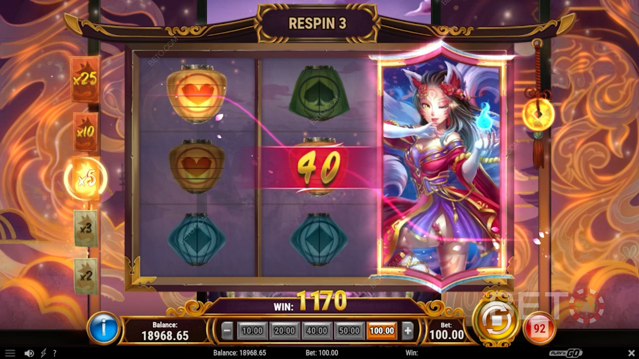 Snag Respins in Tale of Kyubiko online pokie
