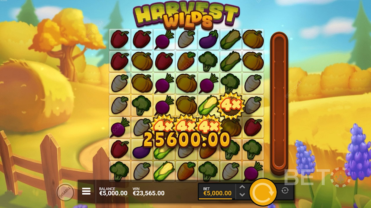 Score a 256x Win with 4 Wild Multiplier Sunflowers Boasting 4x Multipliers