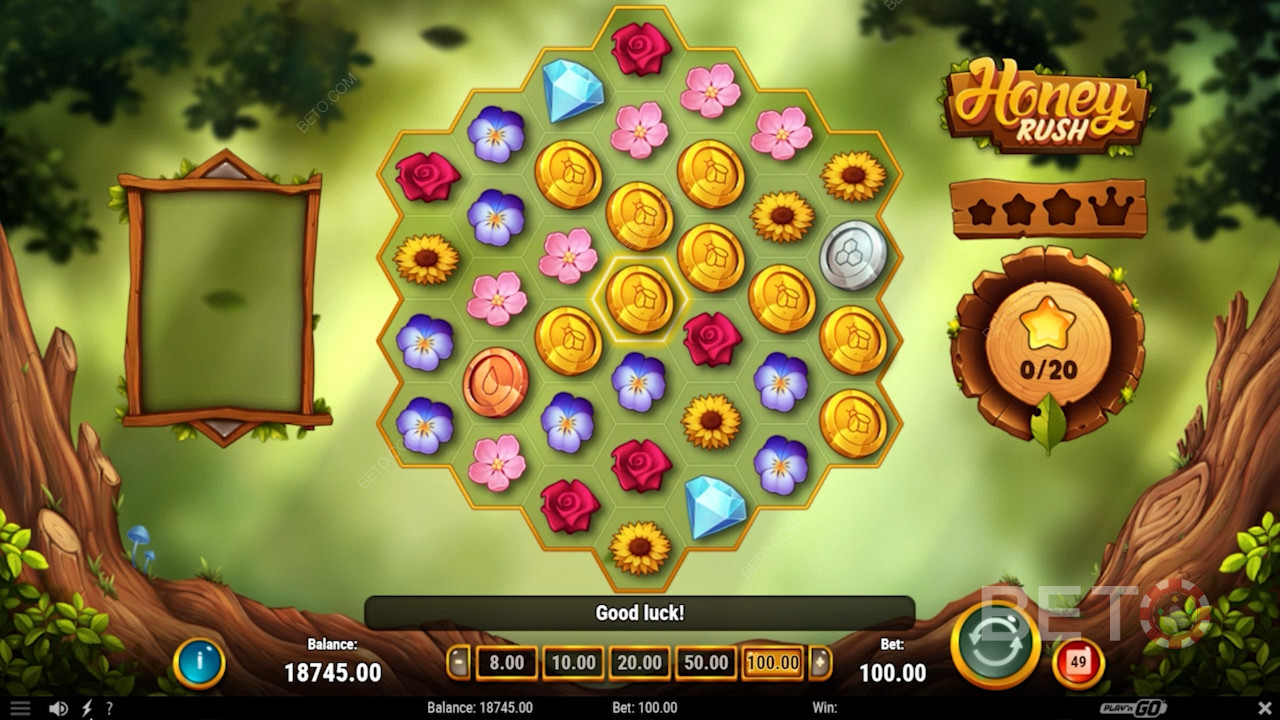 Score big on any reel in the sweet Honey Rush pokie