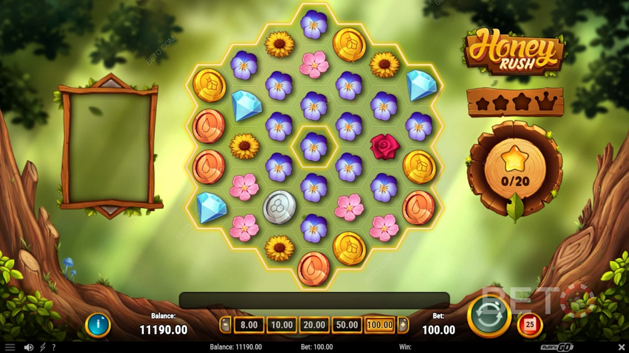 Play Honey Rush pokie and enjoy a unique layout with sweet features