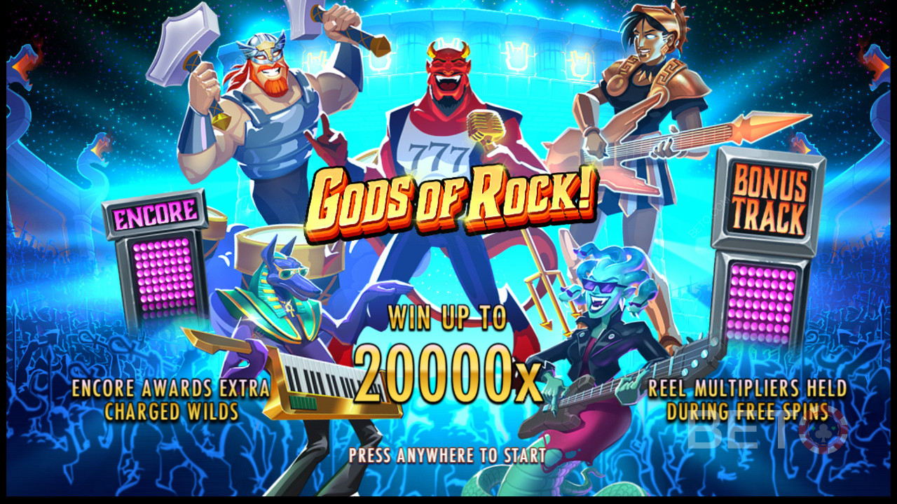 Unleash epic Bonus Features in the Gods of Rock pokie