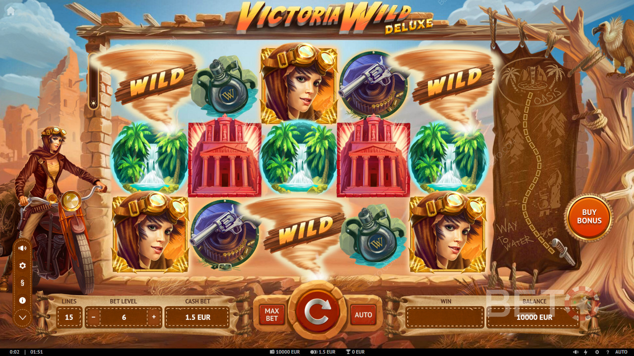 Score up to 25,000x your bet in Victoria Wild Deluxe pokie game