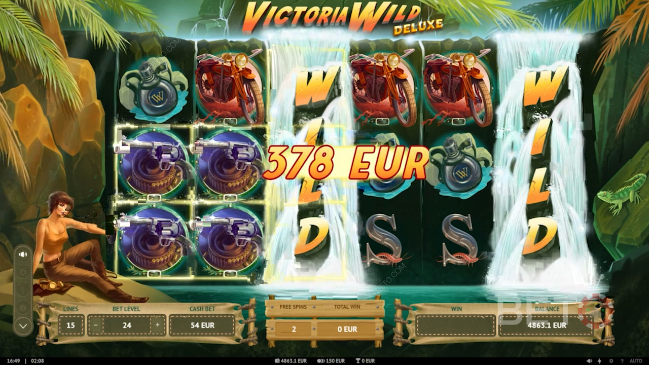 Snag Expanding Waterfall Wilds for ripper wins in Oasis Free Spins