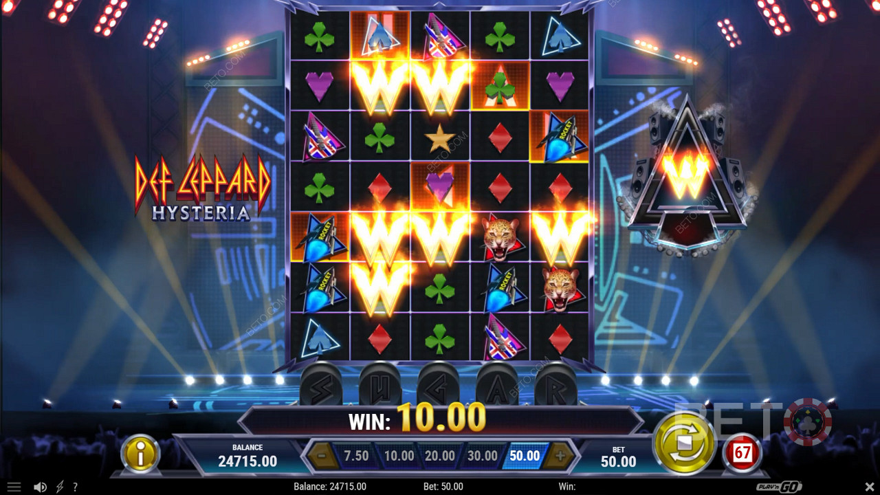 Rock out with Wild symbols raining down for a chance at Aussie riches