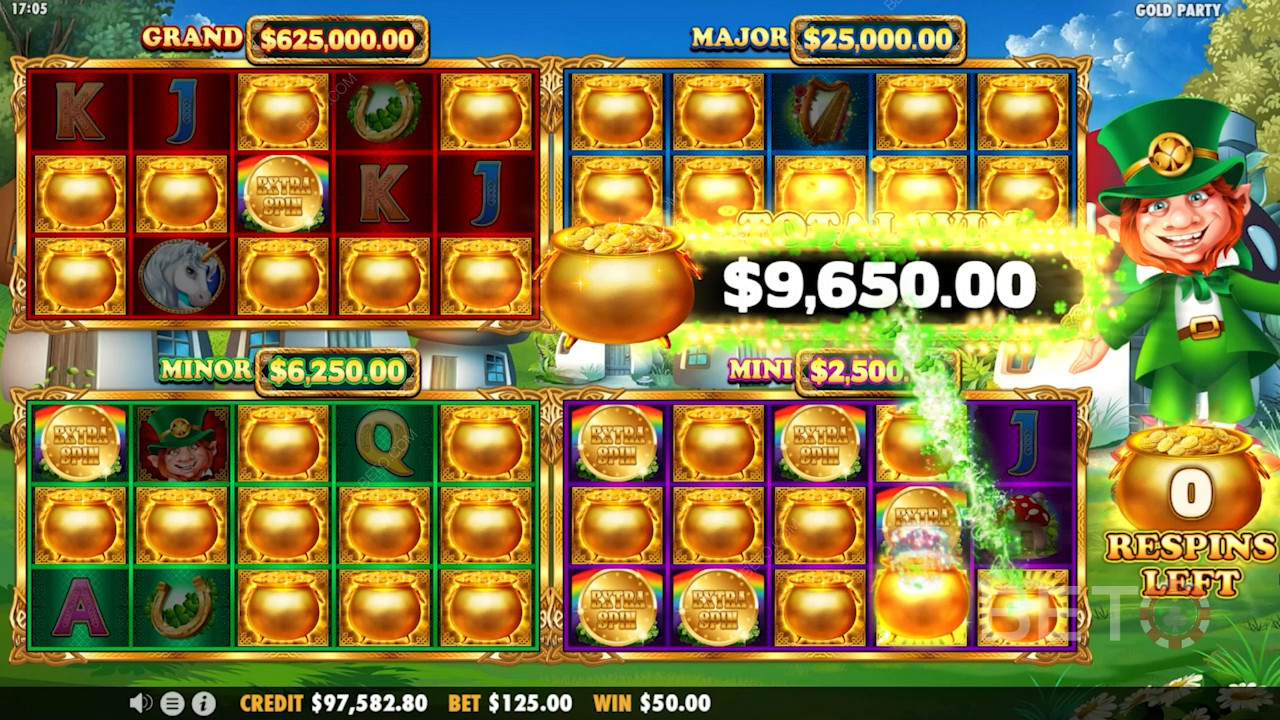 The Bonus Round transforms reels into 4 sets with unique Jackpots to chase