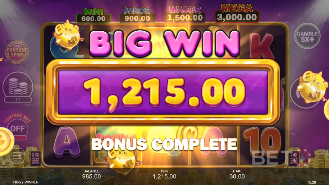 Win 8,333x Your bet in the Piggy Winner Pokie!