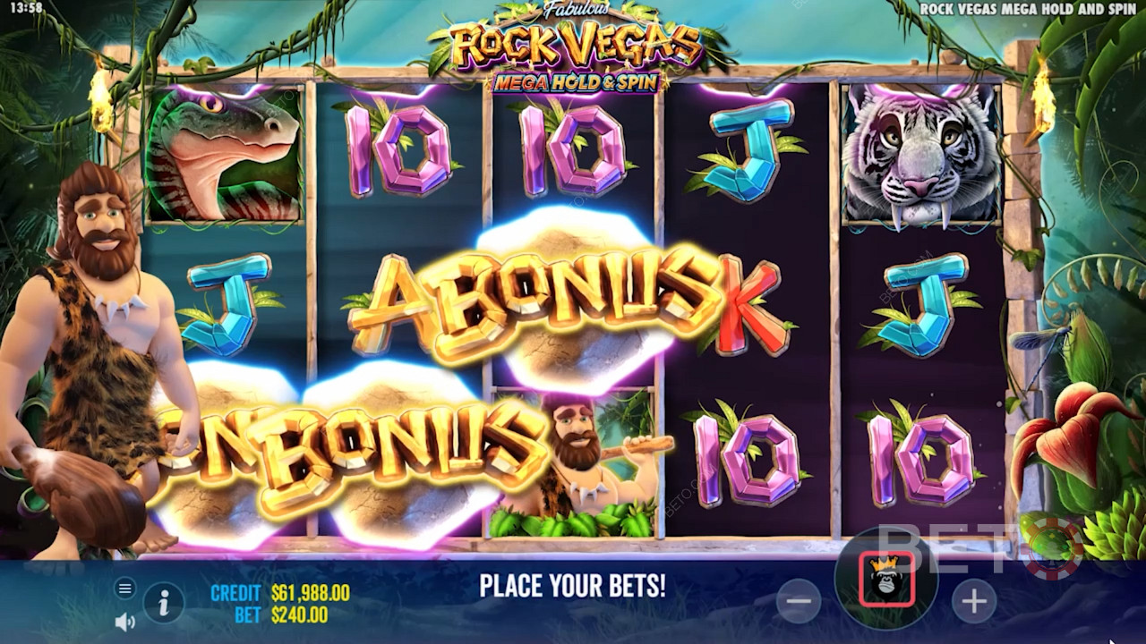 Score 3 or more Bonus icons to kick off the Respin round