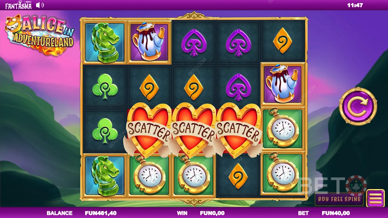 Score 3 Bonus Scatters to unlock Free Spins