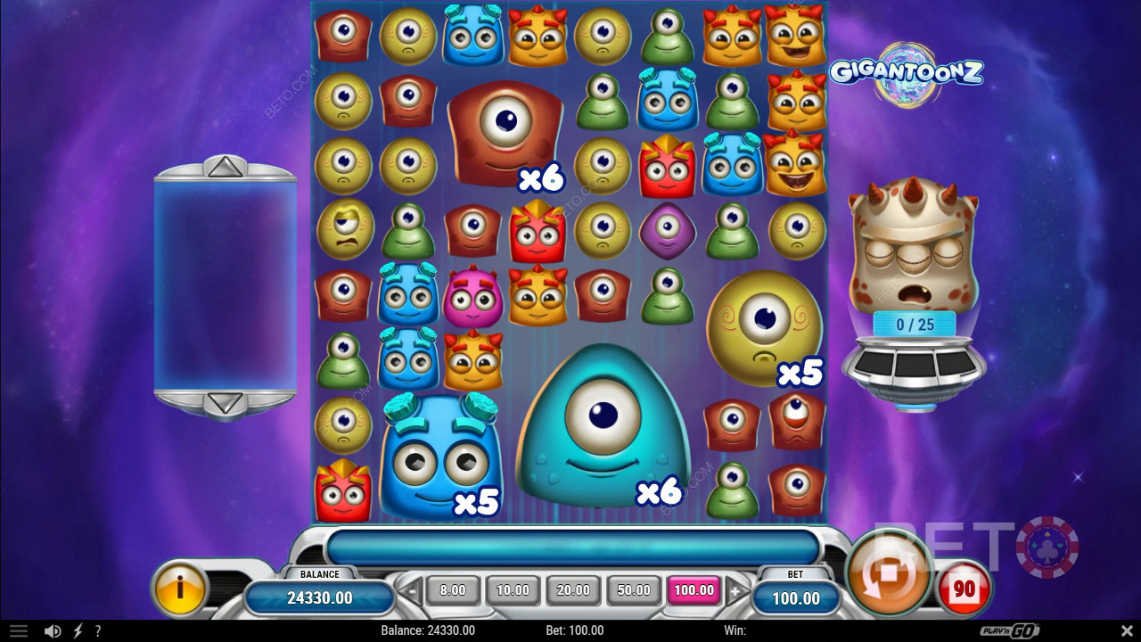 Colossal icons key to unlocking bonus features in Gigantoonz