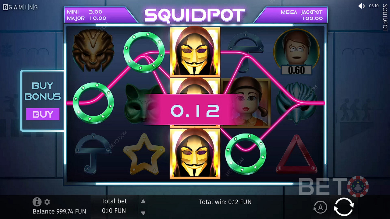 Score 3+ Scatter symbols for ripper Free Spin bonuses