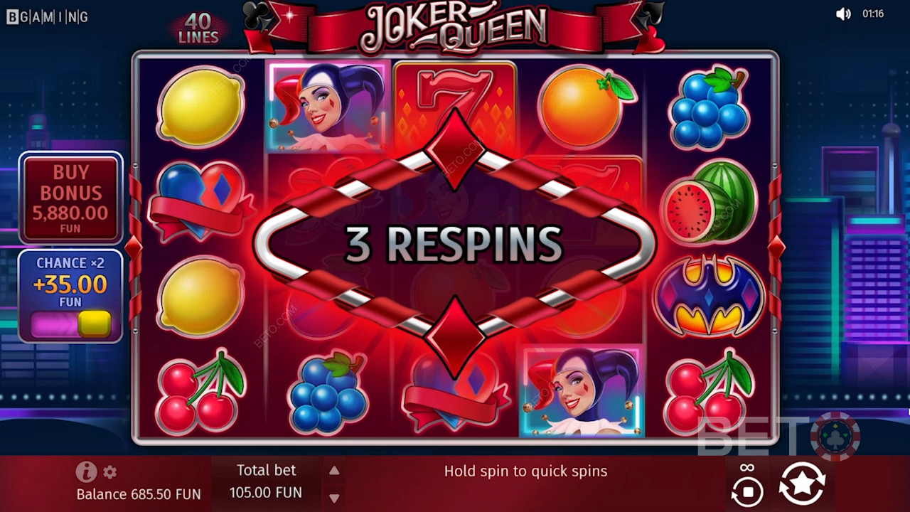 Score 3 Respins and sticky Wild boosts in the Bonus Spins round