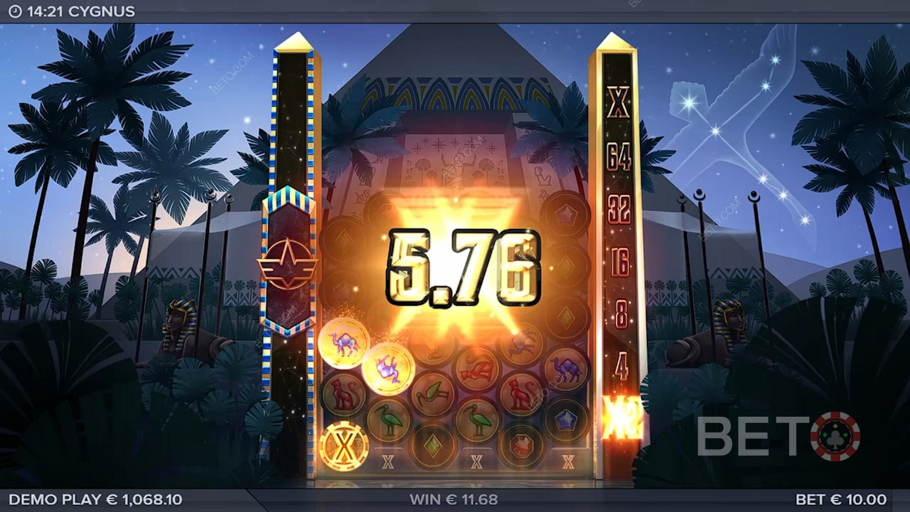 Multiplier Scatter symbols boost your wins as they drop to the bottom