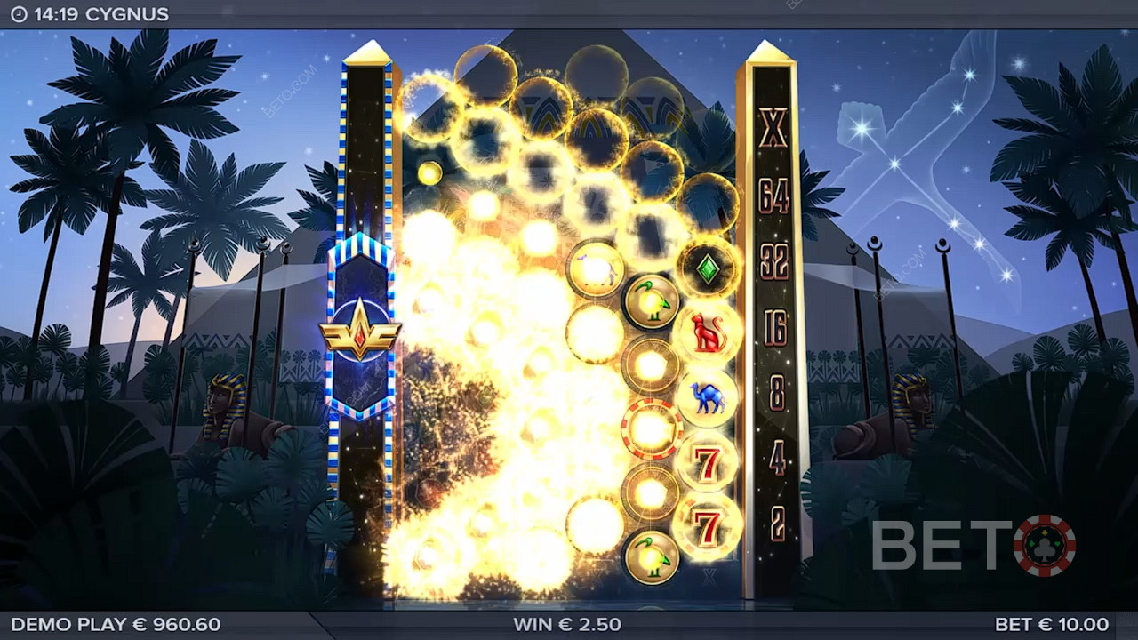 Play Cygnus pokies online: Expand rows for up to 262,144 winning ways