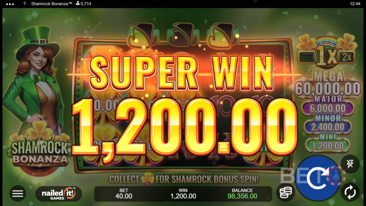 Ripper Bonus Features in Shamrock Bonanza by Nailed It! Games