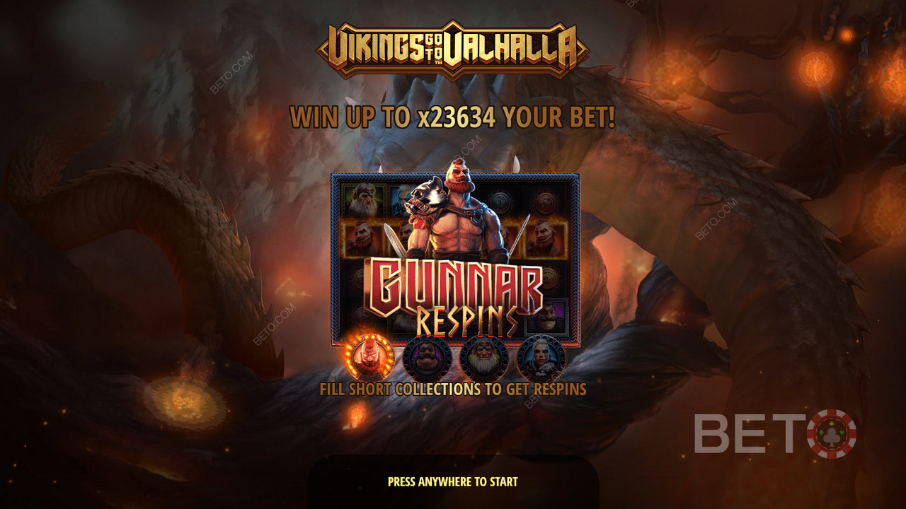 Charge the fury gauge for Berzerk Respins in Vikings Go To Valhalla pokie