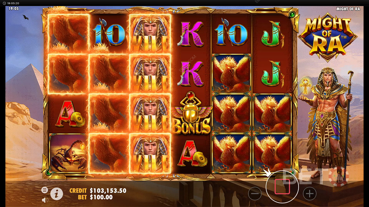 Stack up Wilds and score big in this ancient Egypt themed pokie
