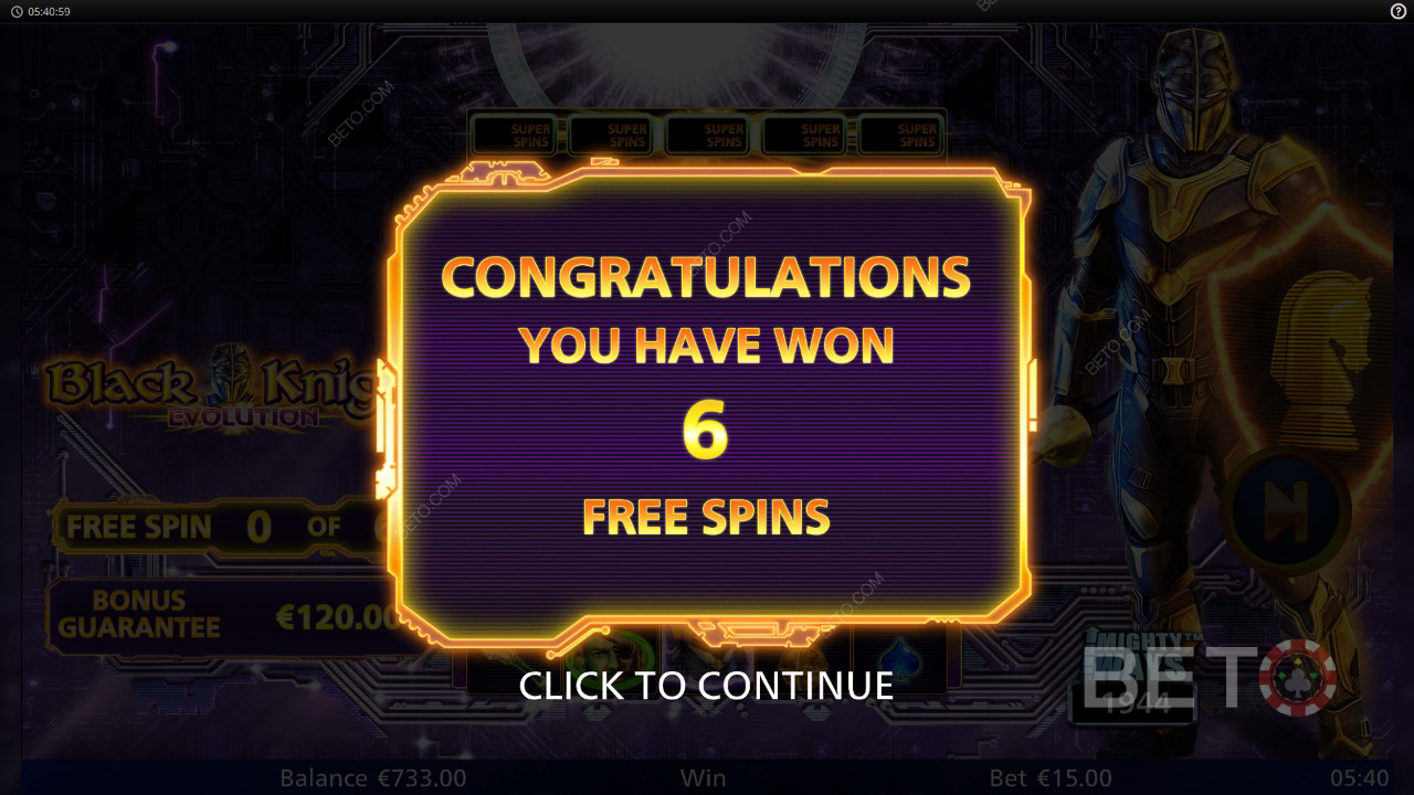 Win 10,000x Your bet in the Black Knight Evolution Pokie!