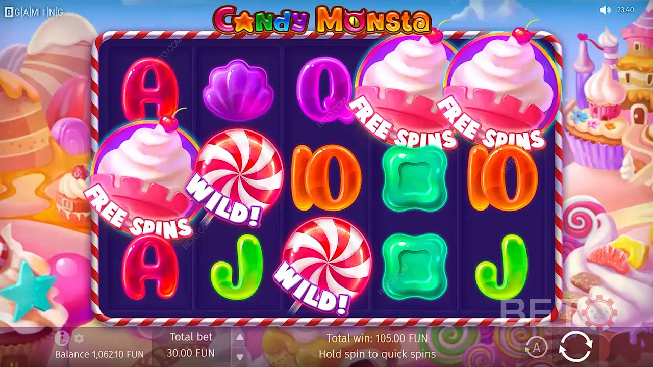 Score three or more Scatter icons to unlock Free Spins