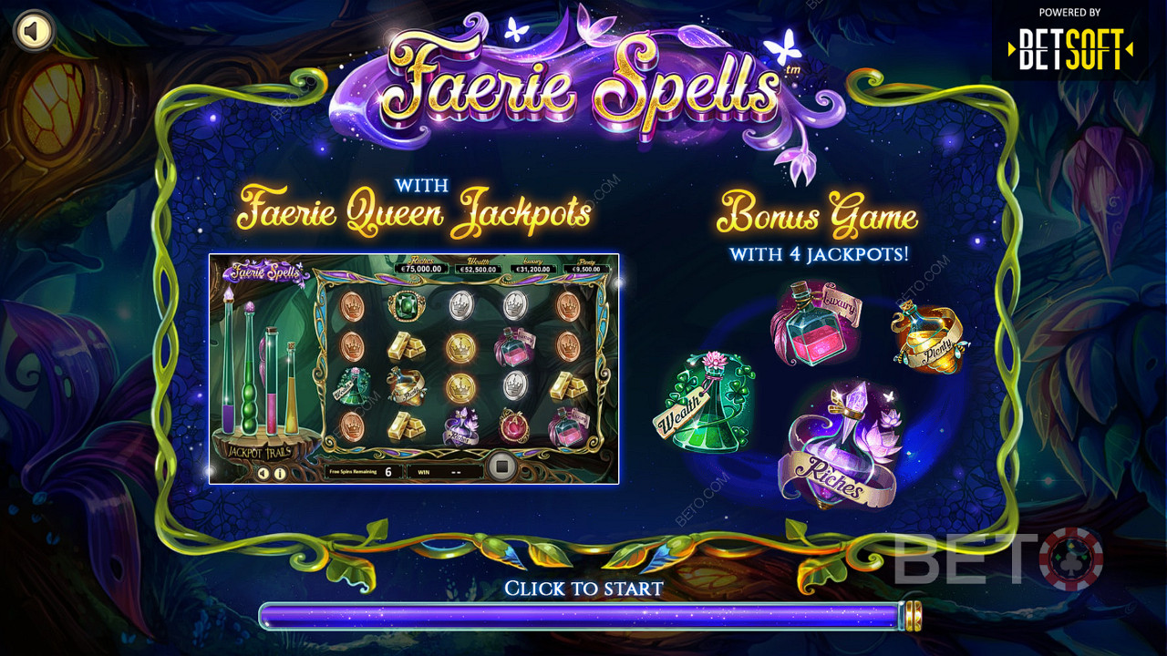 Snag a shot at 4 ripper Jackpots in the Faerie Spells pokie