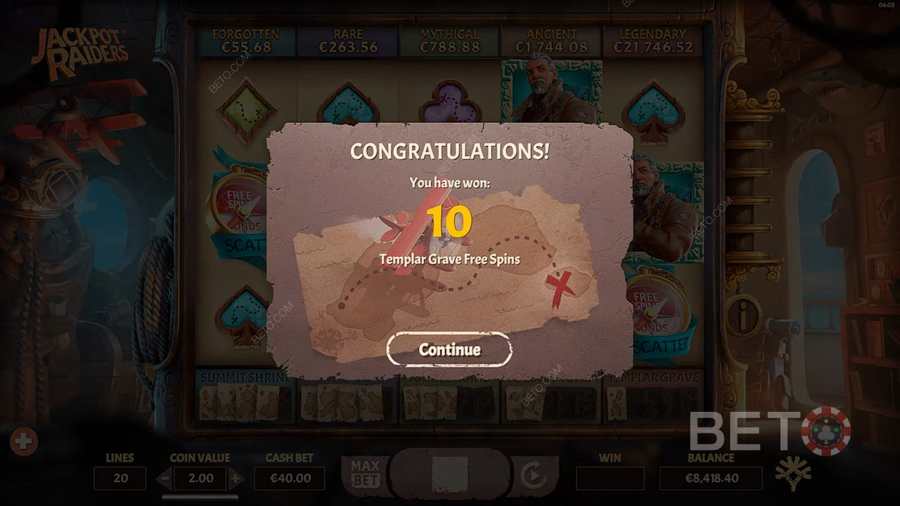Crack the Jackpot Free Spins round for 10 Free Spins and ripper bonuses