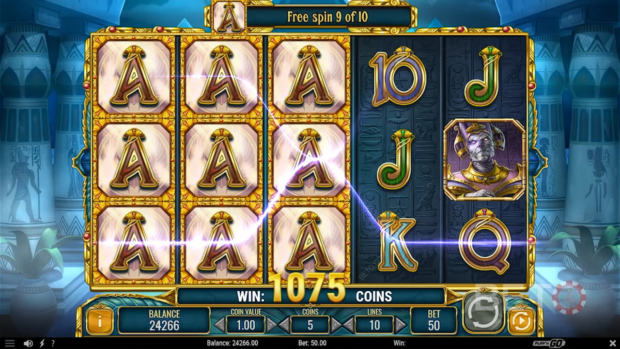 Discover expanding symbols in the Doom of Egypt pokie game