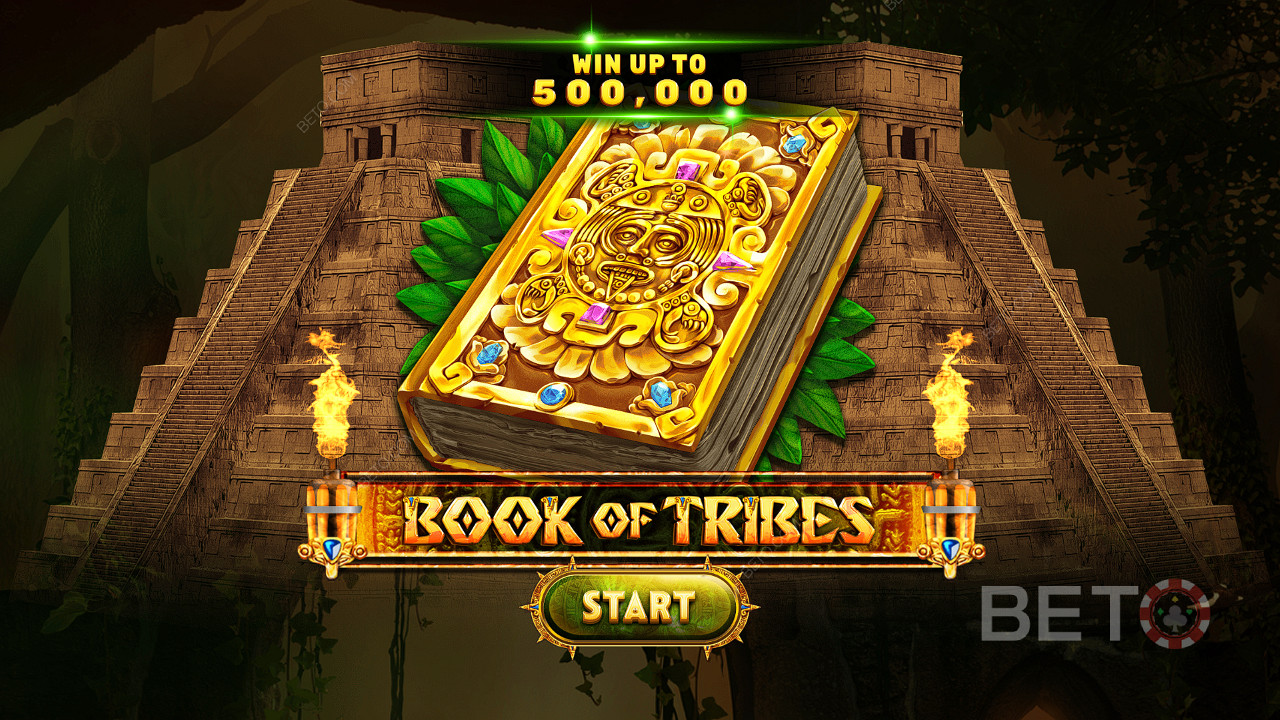 Pocket up to 5,000x your wager in Book of Tribes online pokie