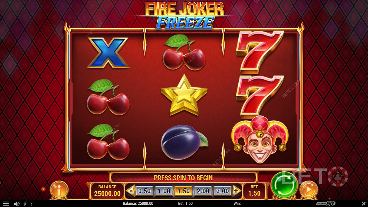 Enjoy the retro design with modern twists in the Fire Joker Freeze pokie