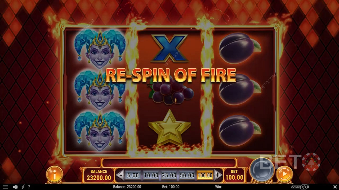Locked reels hold steady while the last one spins in Fire Joker Freeze pokie