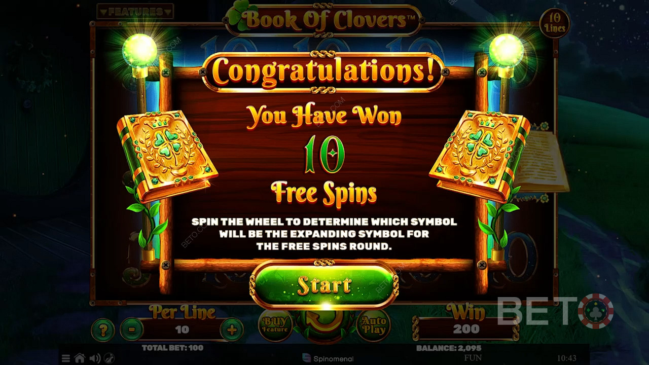 Trigger the Free Spins round for ten gratis turns and extra perks