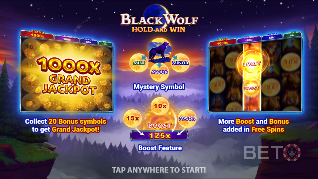 Dive into Black Wolf pokies and score ripper hold and win bonuses
