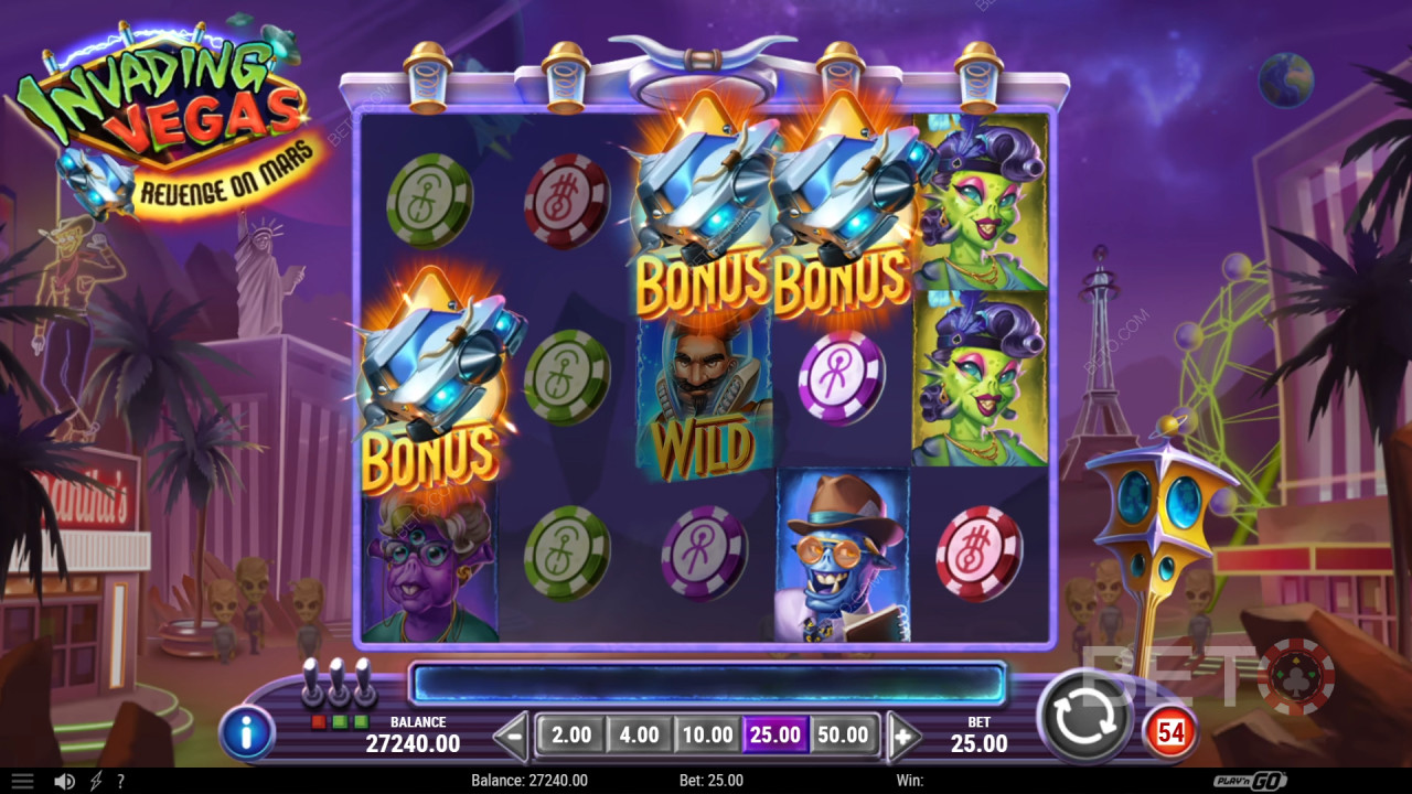 Invading Vegas Revenge on Mars Review by BETO Pokies