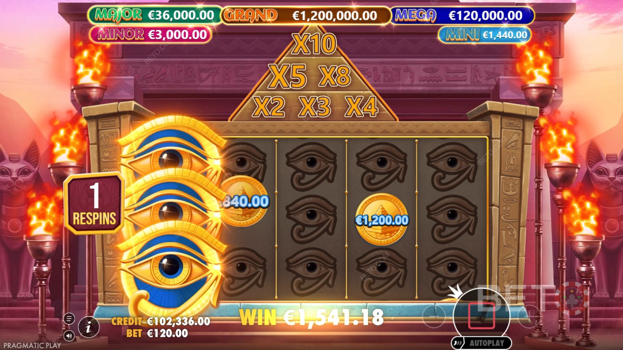 Win 10,000x Your bet in the Mummy