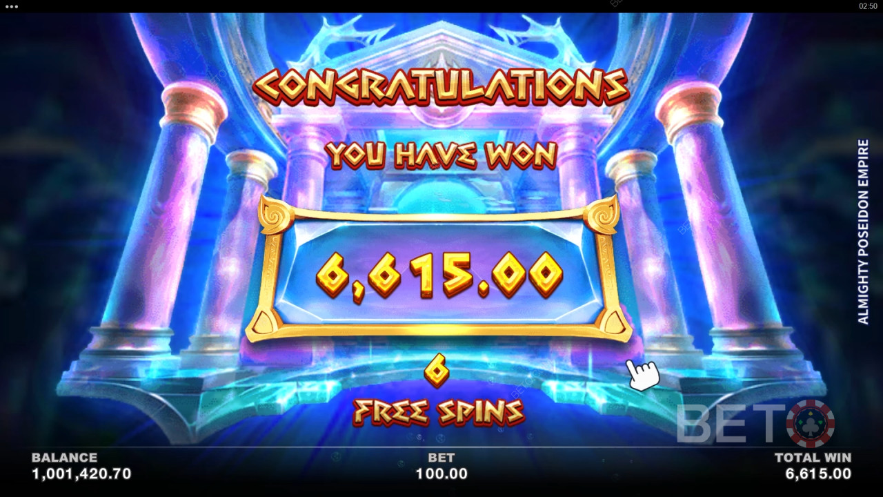 Win 2,500x Your Bet in the Almighty Poseidon Empire Online Pokie!
