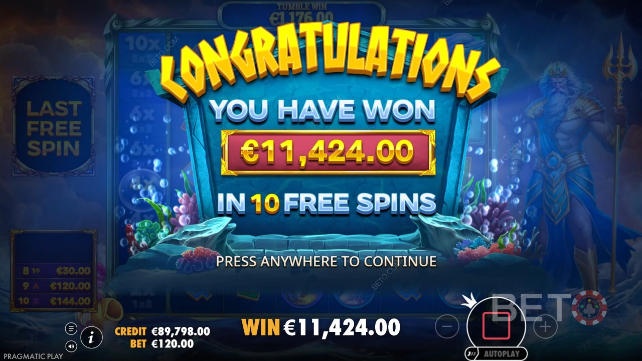 Win 5,000x Your Bet in the Waves of Poseidon Pokie Machine!