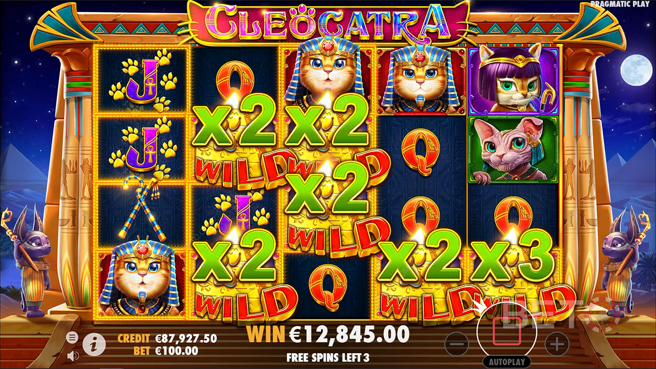 Sticky Wilds with Multipliers boost wins in Free Spins round