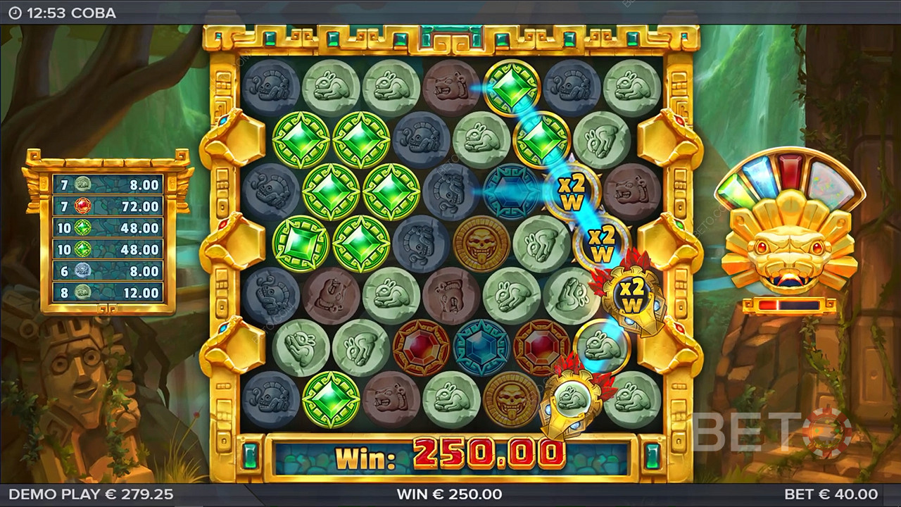 Slithering serpents spawn Multiplier Wilds