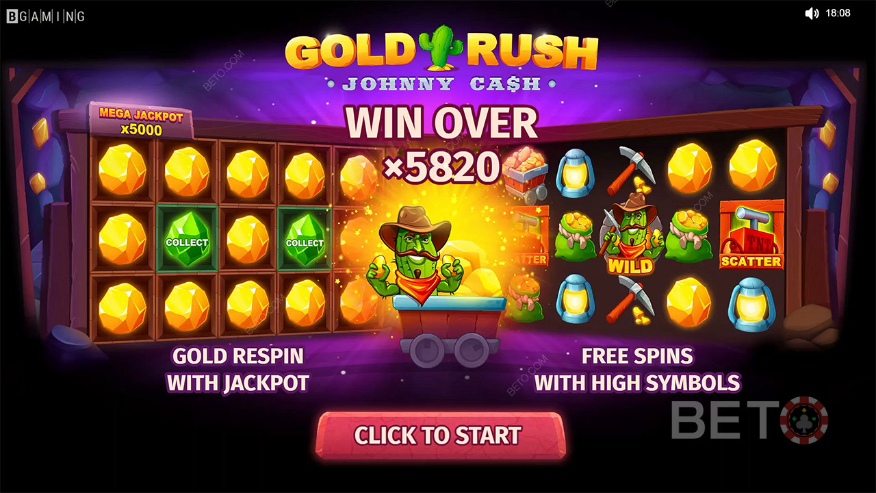 Strike Gold with Respins and Free Spins in the Ripper Gold Rush With Johnny Cash Pokie