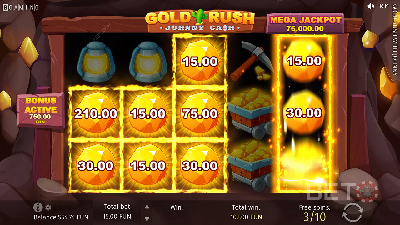 Score 6+ coin symbols to kick off the Respin bonus round