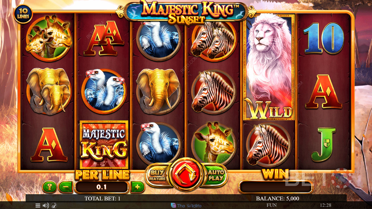 Majestic King Sunset: 96% RTP and High Volatility for Aussie Pokies